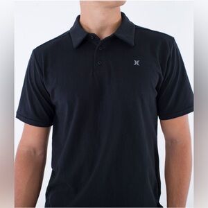 Hurley Men's H20 Dri Ace Short Sleeve Black Polo Shirt - Large NWT